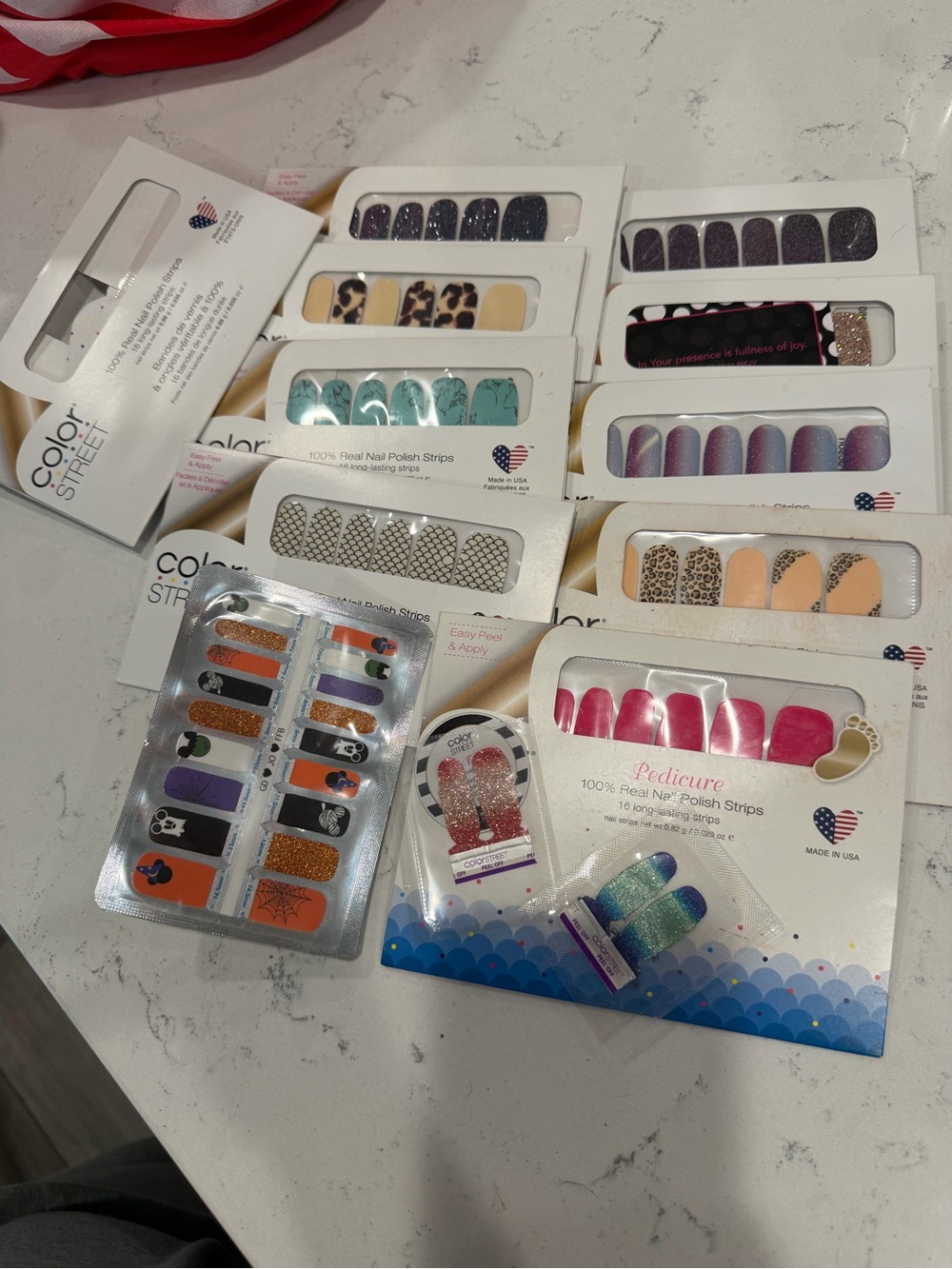 Color Street Assorted Nail Polish Strips - Pink & Teal Variety Pack